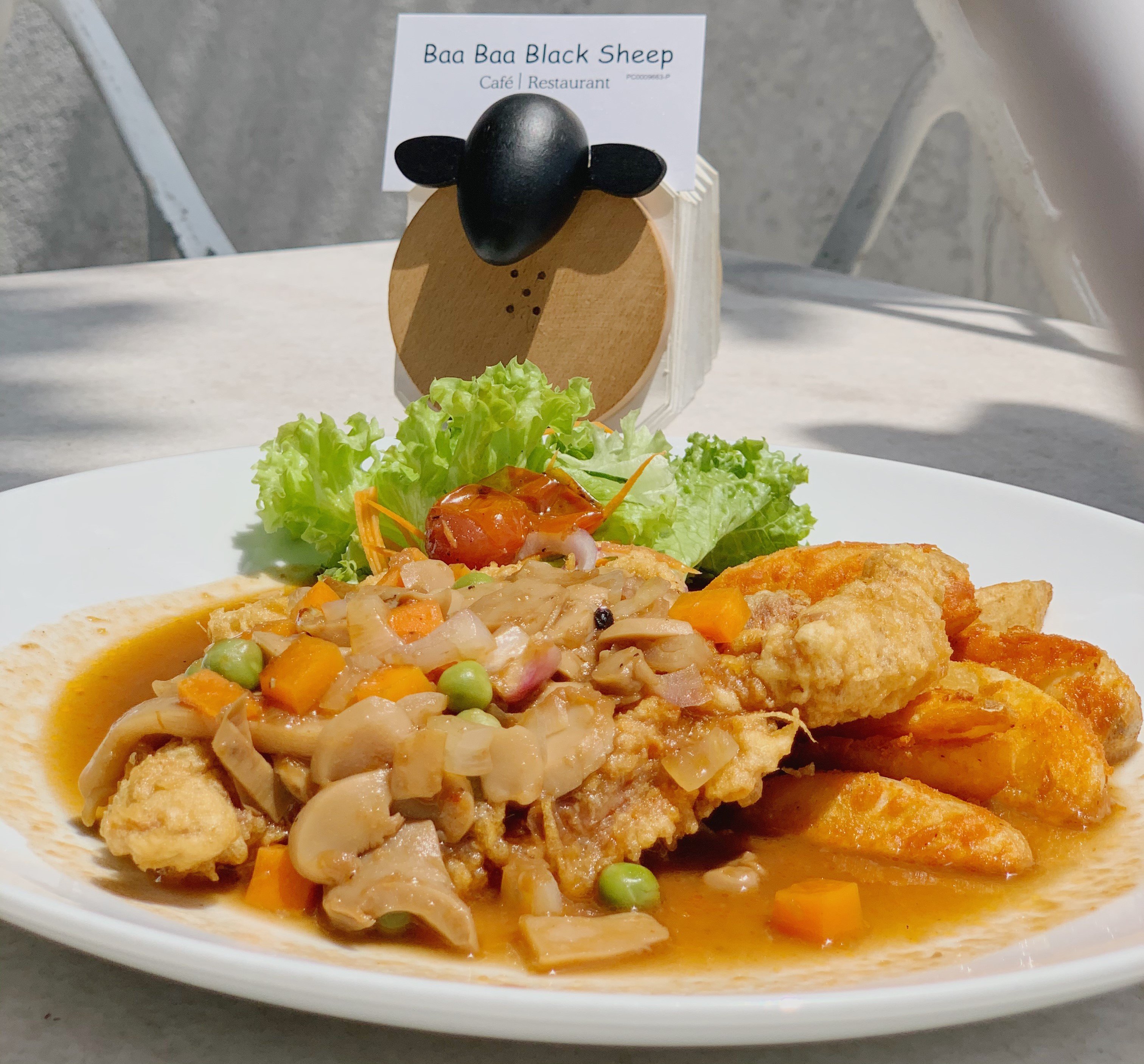 Baa Baa Black Sheep Hainanese Chicken Chop 